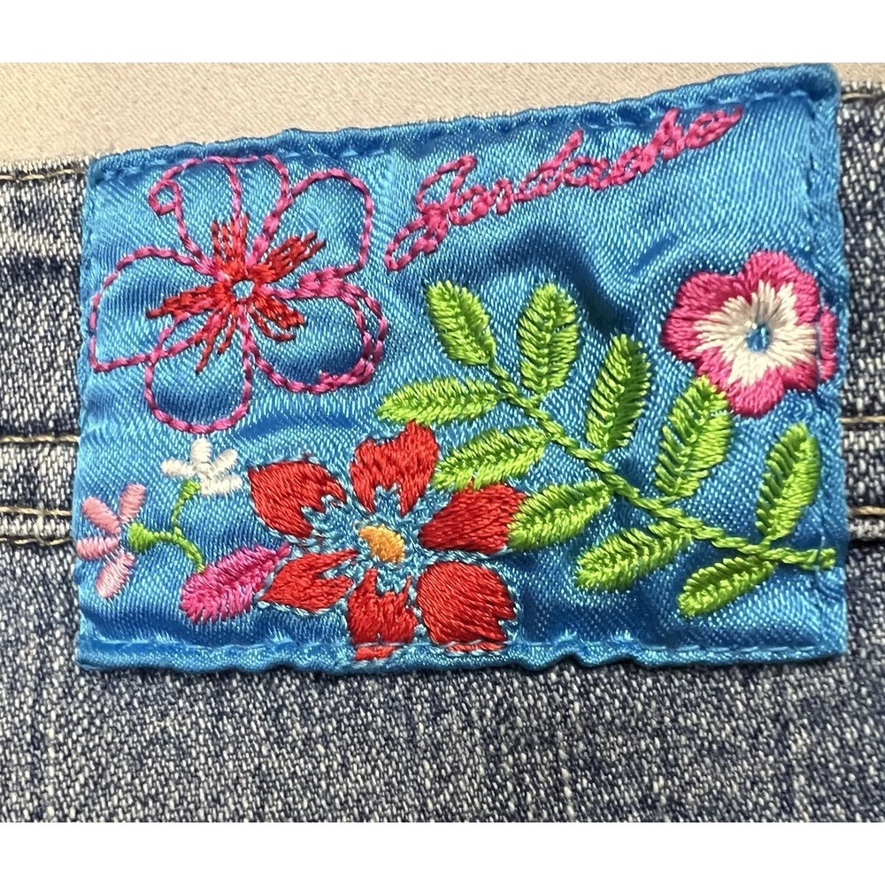 Y2K Jordache Girls Embroidered Butterfly & Bird Jeans Size 10 - Picture 12 of 12
